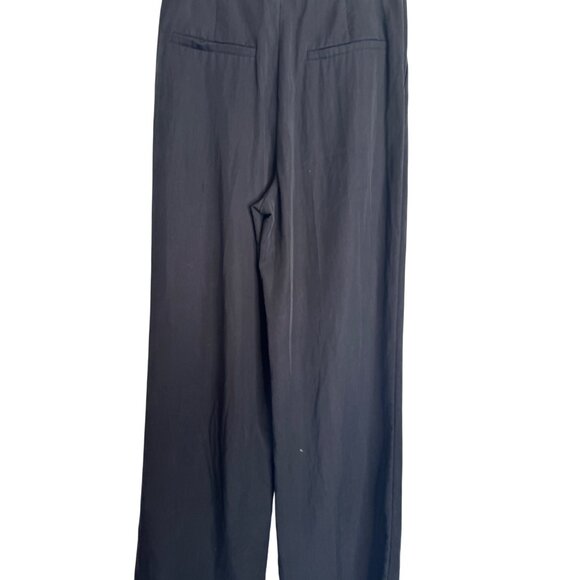 Zara XS Black Wide-Leg Pants Lyocell & Polyester Blend - Picture 13 of 16